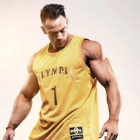 2021 summer new olympia gyms training fitness clothing mesh polyester quick drying basketball uniform mens sports running vest