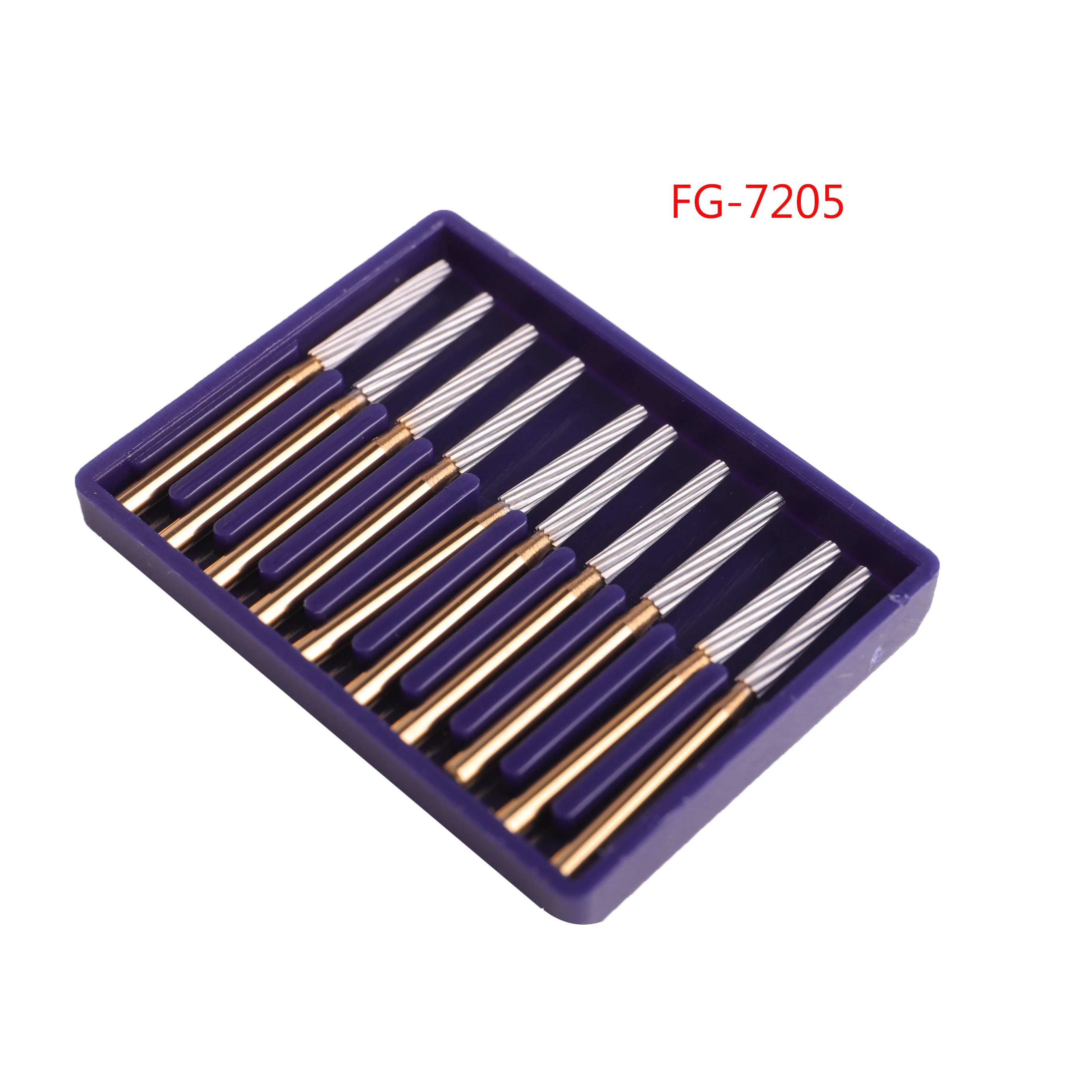 10 Pcs/Box Dental Tungsten Carbide Bur Diamond Drills Lab High Speed Handpiece Titanium Plated Polish Burs FG 7803/7714/7901