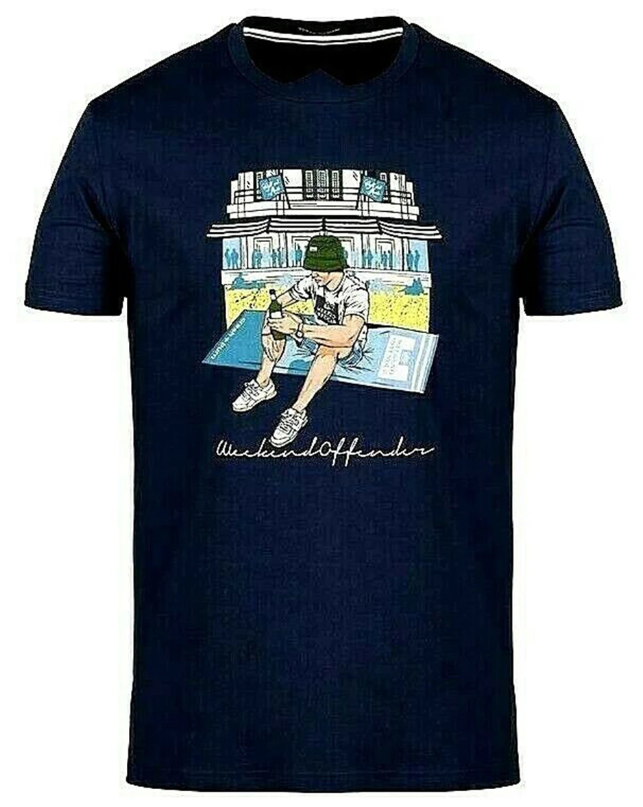 Скидка 10% уик энд обидная футболка синяя кафе Дель Мар Джерси Ультрас Ретро стиль