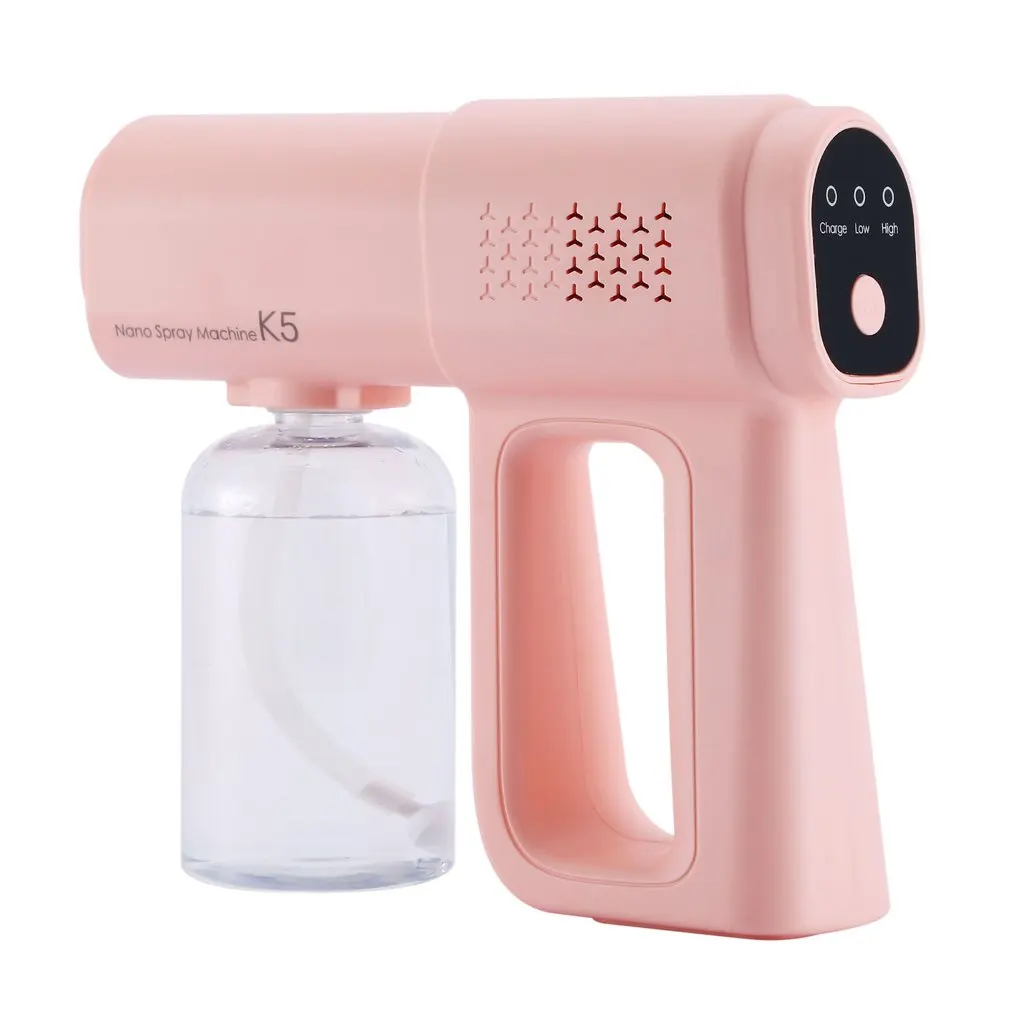 

Nano Steam Atomizing Fogger K5 USB Rechargeable Atomization Fogger Atomizing Disinfection Sprayer Handheld Portable Blue Light
