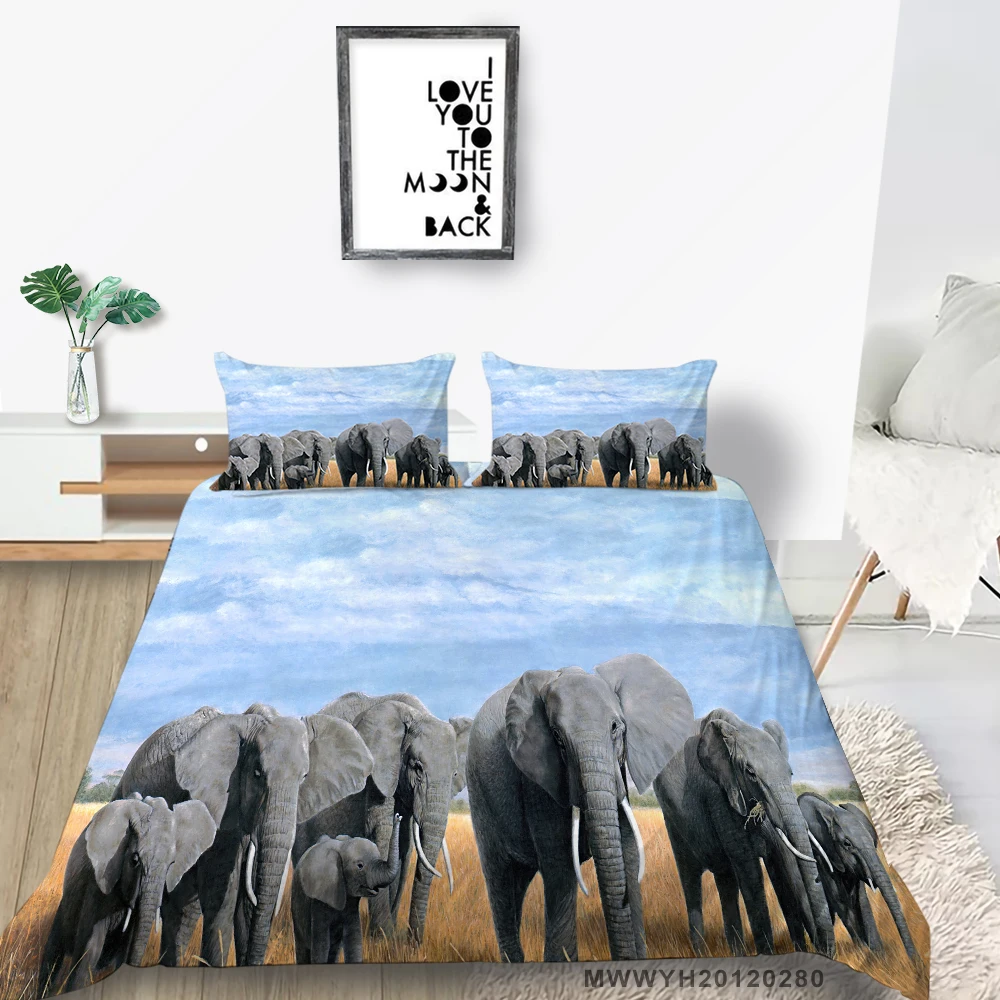 

Animal Printing Bedding Set Brown Horses Handsome Duvet Cover For Boys Single Twin Full Double King Queen Bed Set Mountains