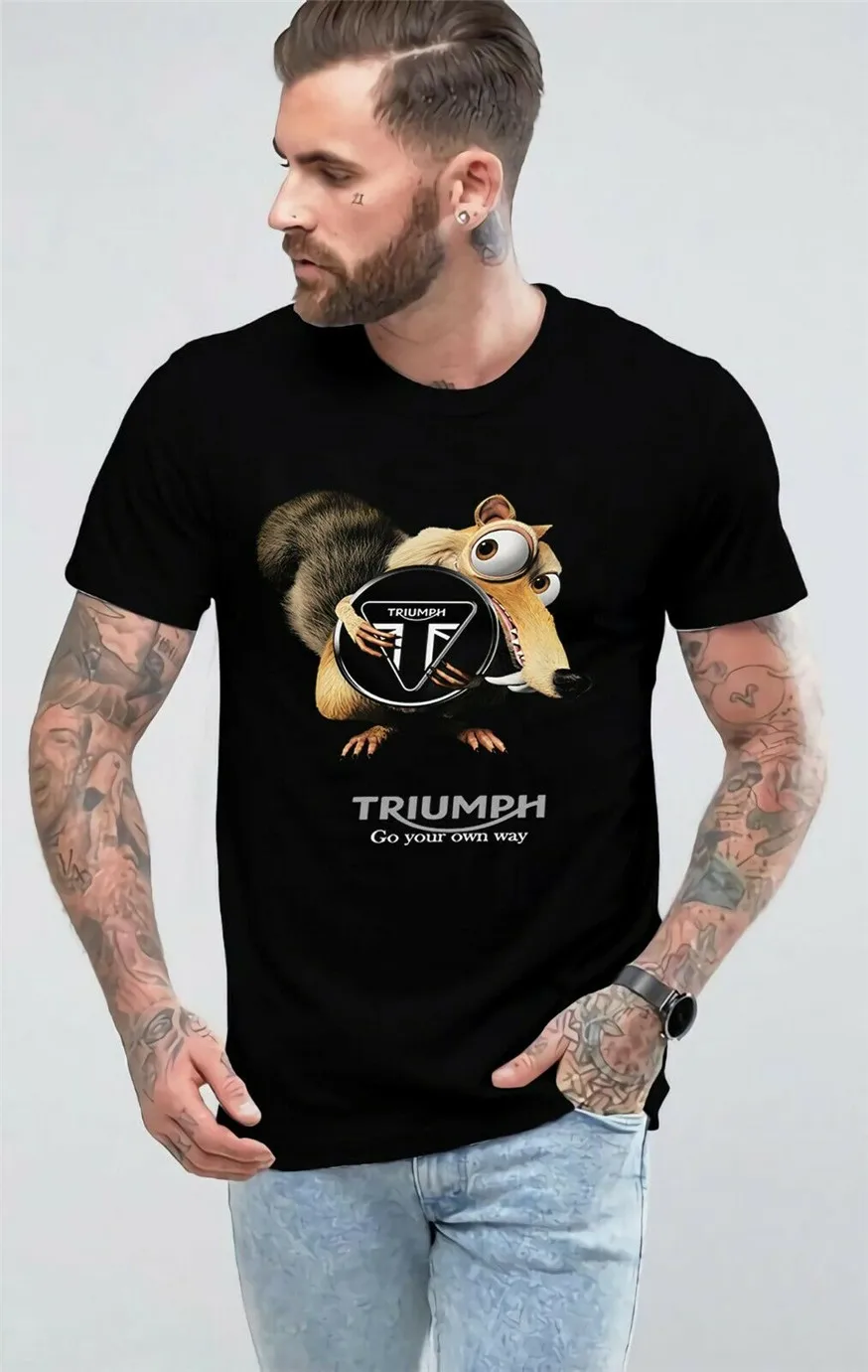 Триумф мотоциклы Мужская футболка Размер S 2Xl лучший предмет большая длинная