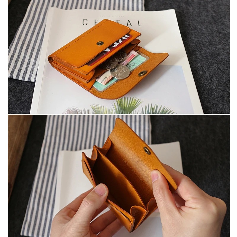 Мини-кошелек мужской из натуральной воловьей кожи модная роскошная винтажная