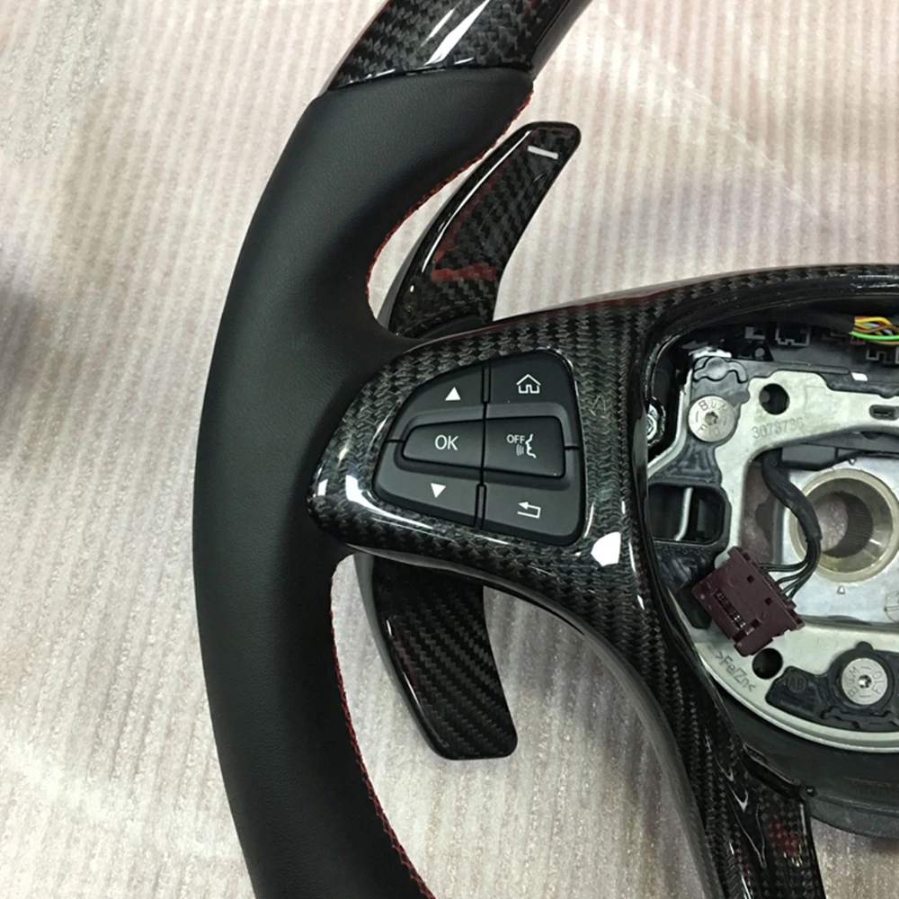 

2pcs/pairs Carbon Fiber Steering Wheel Shift Paddle Extension For A CLA GLS GLE SLC SL