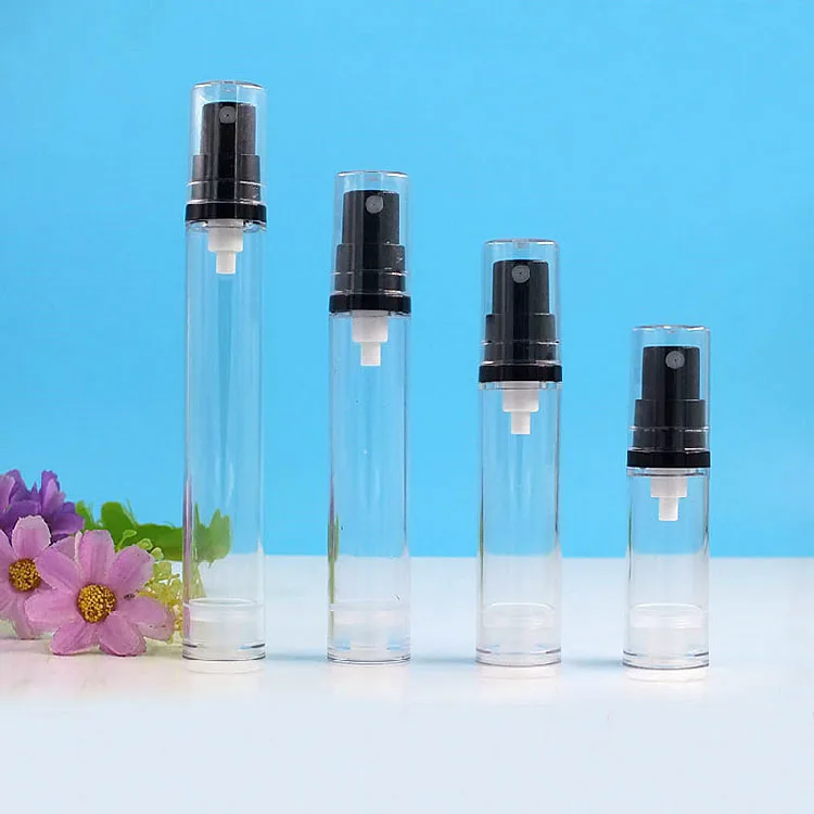 

12ml15MLclear airless bottle clear lid lotion emulsion serum sample eye essence hyaluronic toner mist sprayer skin care packing