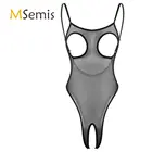 Женское нижнее белье с открытой грудью, боди с вырезом, с открытой спиной, прозрачные сетчатые сексуальные стринги, трико, боди, ночное белье