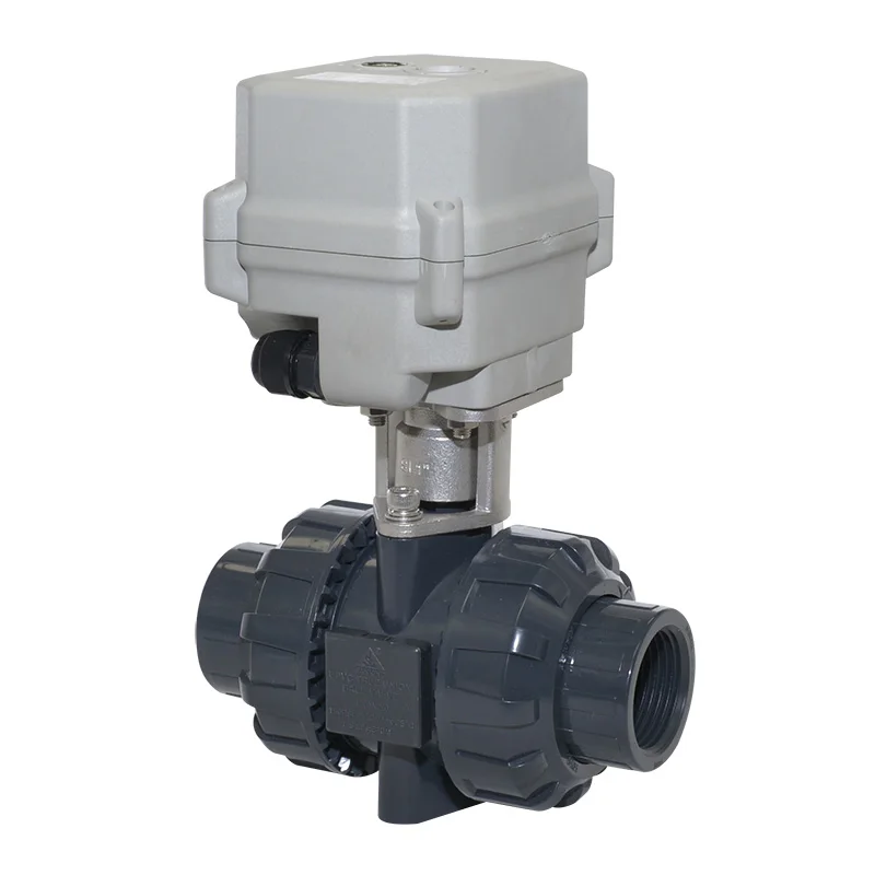 DN25 1 'ɻSP/NPT/Клеевой конец 2-сторонний UPVC True Union моторизованный шаровой клапан