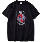 Футболка с японской культурой самурая рыба футболка с графическим рисунком ручная роспись винтажная уличная одежда крутые подарки хлопковая Футболка европейский размер Топы Футболка