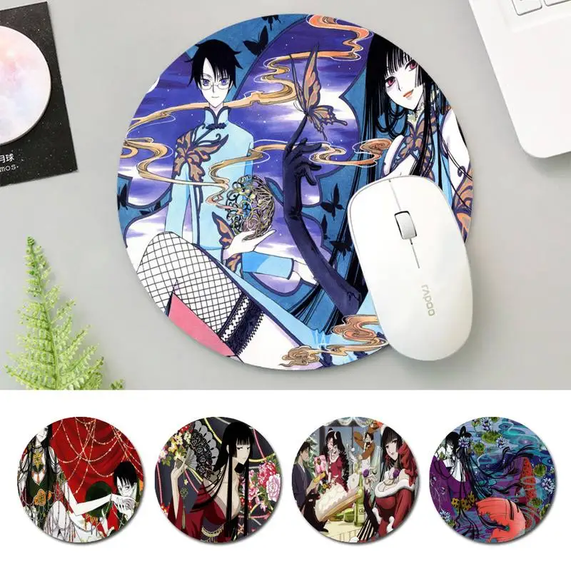 

Soft xxxHOLiC office Pad Round Pads Family Laptop Gamer Rubber Mouse Mat MousePad Desk Gaming Mousepad Cup Mat