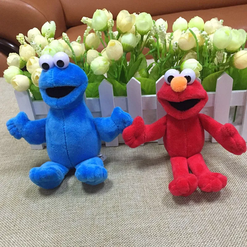 6 шт./компл. elmo Мягкие плюшевые куклы с печеньем игрушки подвеской брелок сумка