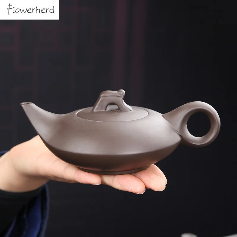 Фиолетовый Глиняный чайный горшок столовая посуда набор для дома и офиса чайник