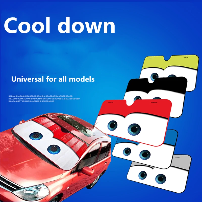 

Windshield Sunshades Eyes Uv Shield Car Window Sunshade Cover Cute Car Sun Shade Auto Sun Visor Car-covers Protection 6 Color