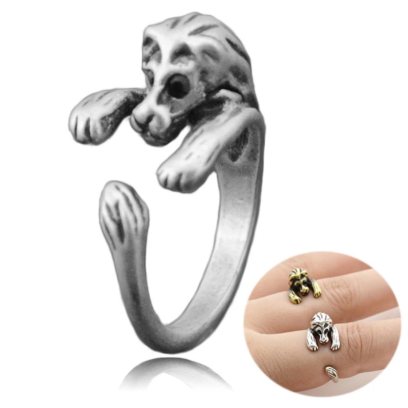 Кольцо в стиле ретро бохо искусственное кольцо Анель панк большая кошка с