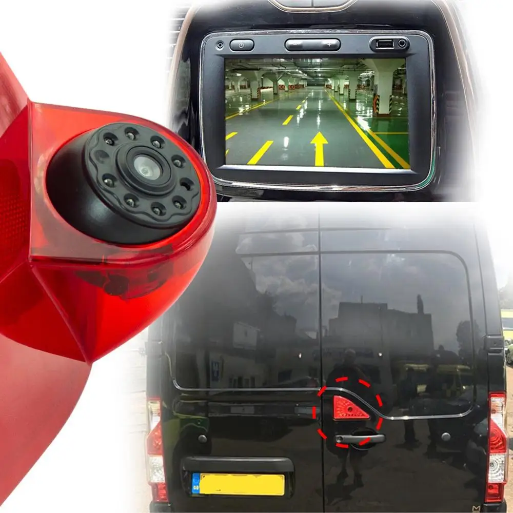 

Brake Light Camera Plastic Camera Lens170 Degree Ir Led Brake Lights Housing Multi-Layer Waterproof Design 1 Pcs