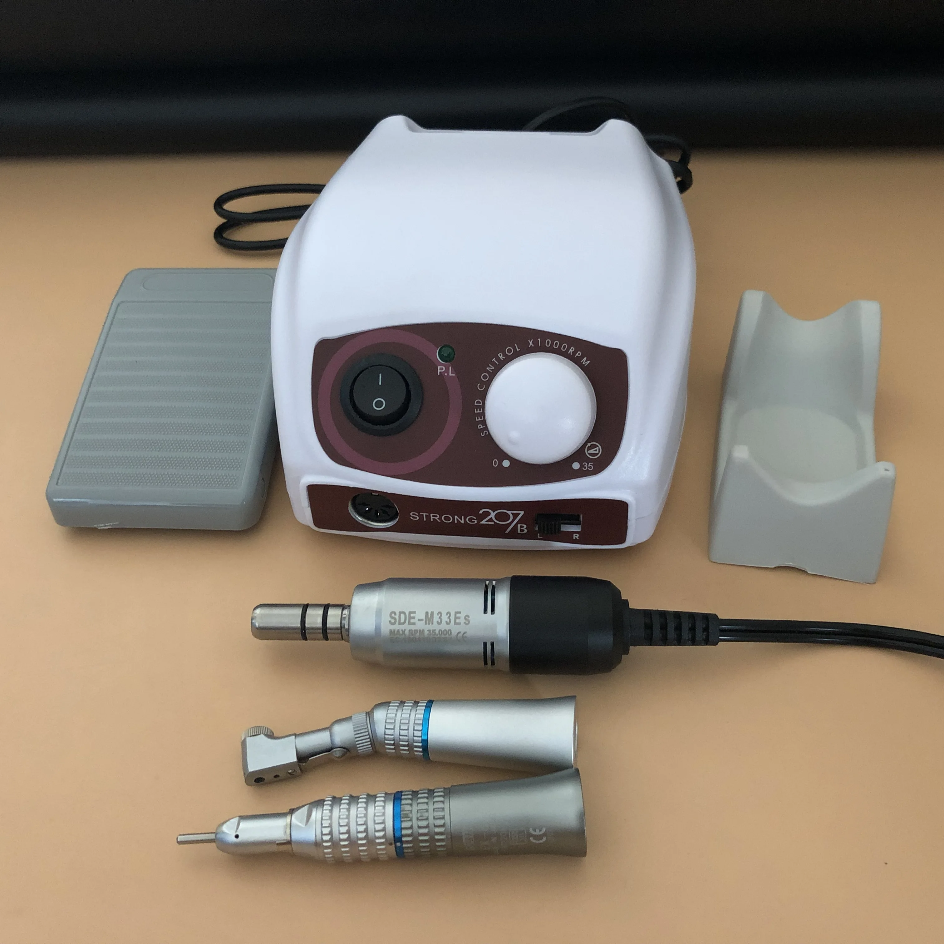 Микромотор STRONG 207B для стоматологической лаборатории наконечник E типа с контр
