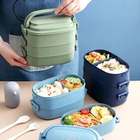 portable multi layer lunch box for kids food storage containers bento cake box japanese style food snacks box kitchen containers
