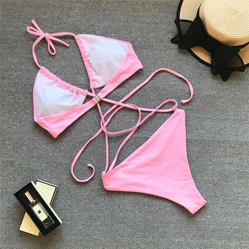 Женский бандажный мягкий бикини купальник очаровательный 2 шт. бюстгальтер