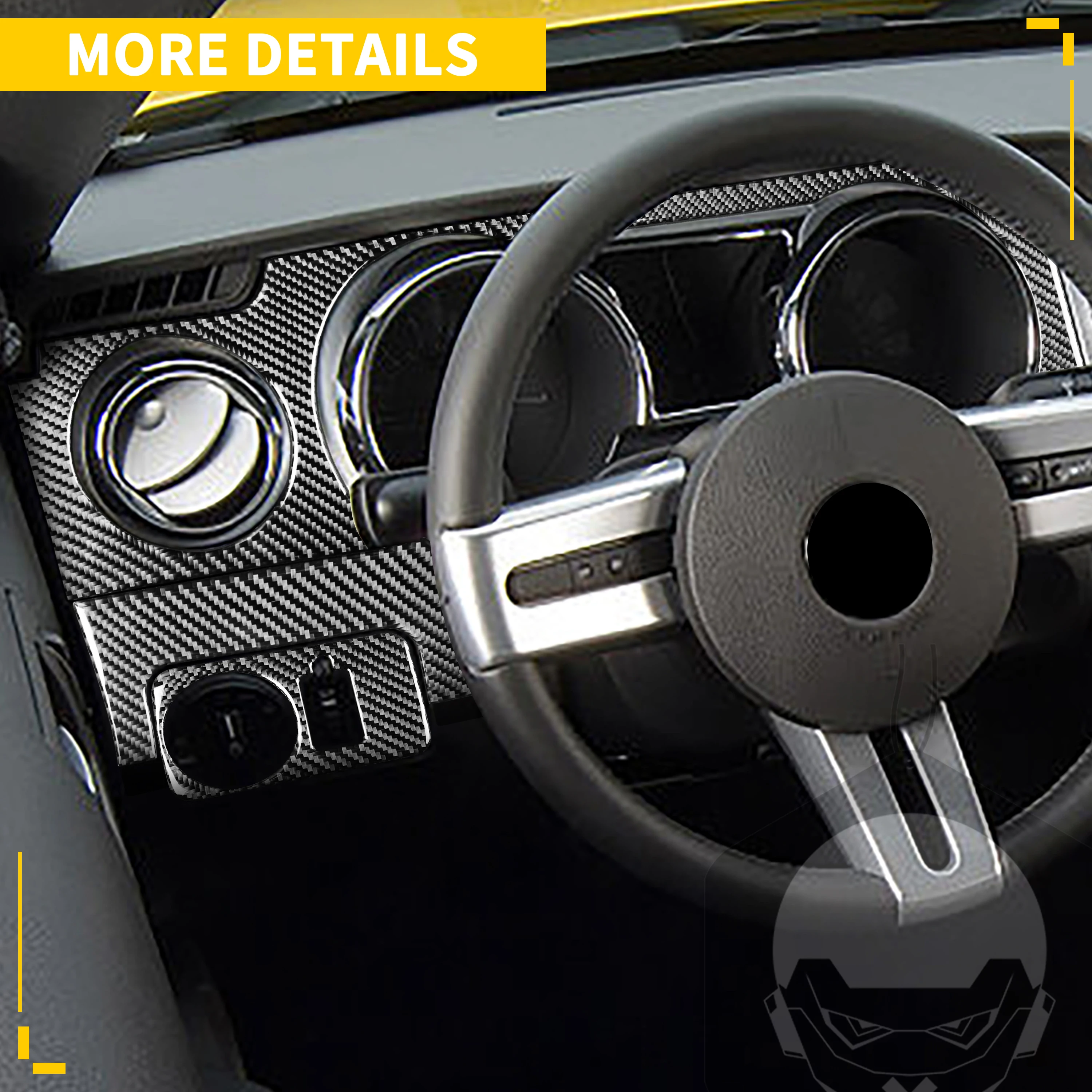 Дешево Полный комплект для Ford Mustang GT 2005-2009 S197, автомобильные аксессуары из углеродного волокна, обновленная отделка интерьера, защитные наклейки, ч...