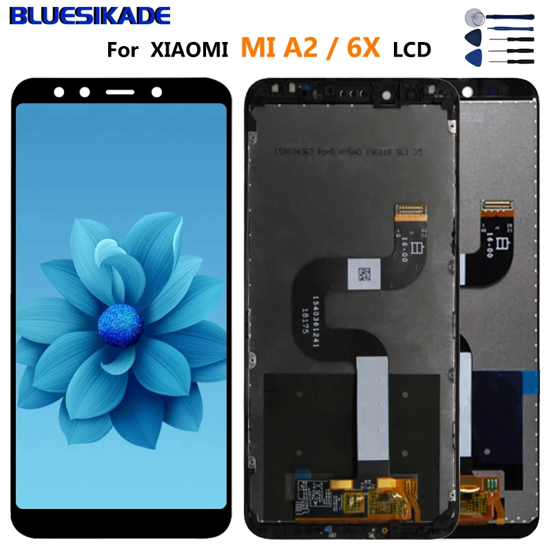 ЖК дисплей 5 99 дюйма для Xiaomi Mi A2 6X сенсорный экран дигитайзер 6X/A2 запасные