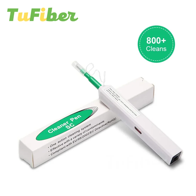 Free Shipping 2Pcs/Lot LC/SC/FC/ST One Touch Cleaning Tool 1.25mm and 2.5mm Cleaning Pen 800 Cleaning Fiber Optic Cleaner