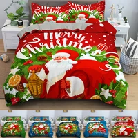 santa claus print duvet cover for adult kids bedding set with pillowcase christmas decor quilt cover 23pcs set king twin size