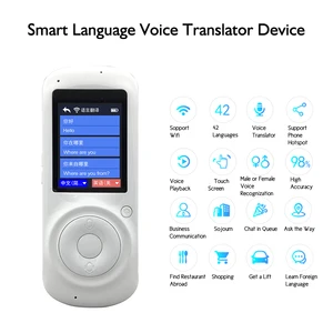 2.4Inch Portable Voice Translator Support 42 languages 1500mAh Touch
Screen Wifi smart portable voice translator wearable device