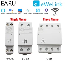WiFi Circuit Breaker Time Timer Relay Switch Smart Home House Voice Remote Control by eWelink App Work with Alexa Google Home