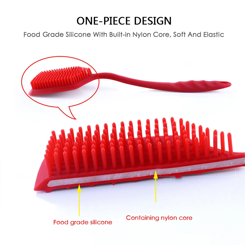 Силиконовая щетка для чистки кастрюль сковородки скребок антипригарный горшок