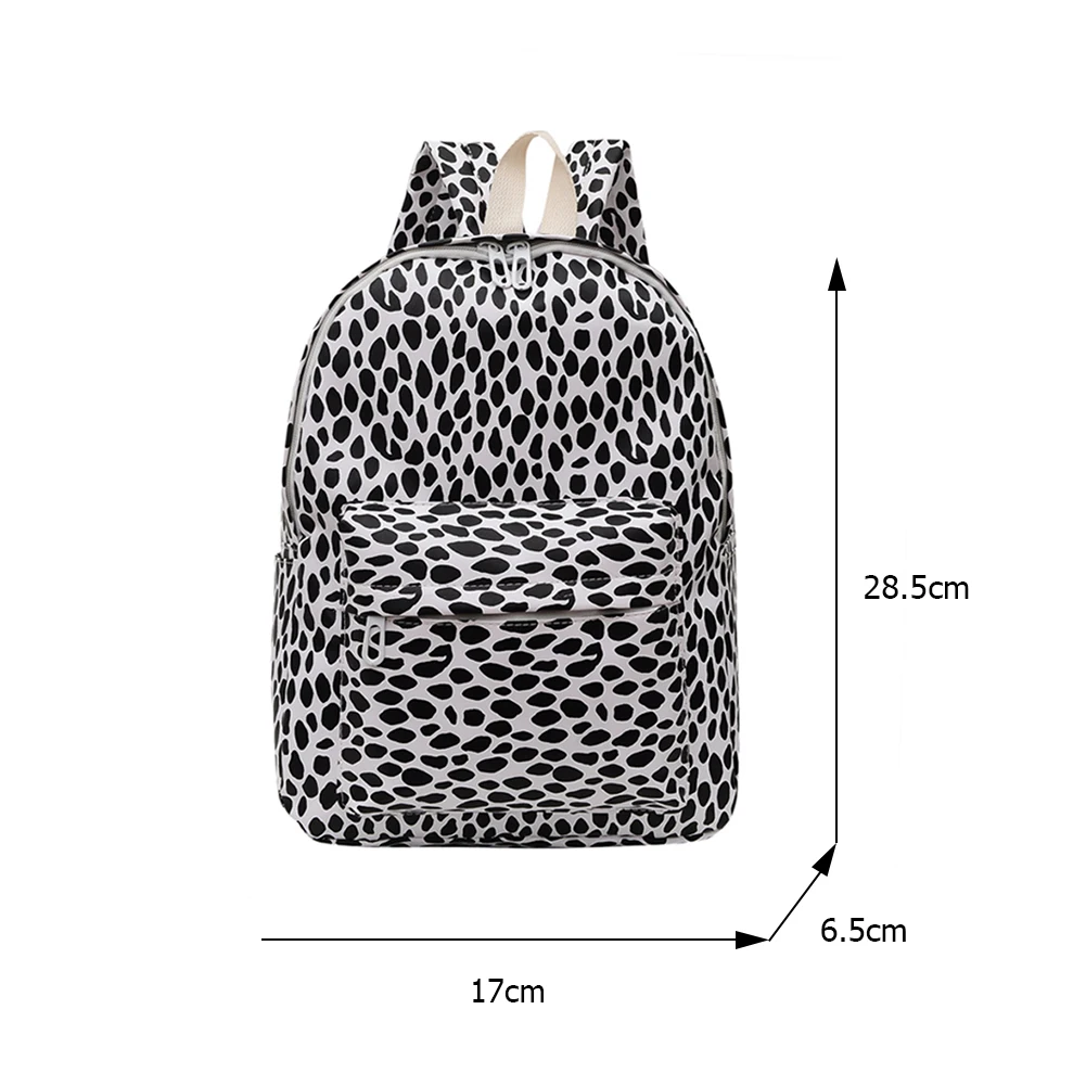 

Preppy Style Women PU Leather Zebra Leopard Pattern Printing Backpack Casual Ladies Large Capacity Handbags Rusksack Knapsacks