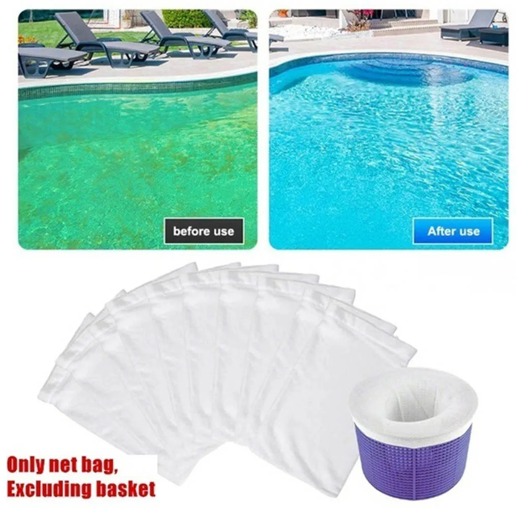 

Nylon Mesh Pool Filter Socks Reusable Replacement Skimmer Strainer Swimming Pool Attachment Tool, 5Pcs/10Pcs/20Pcs/30Pcs