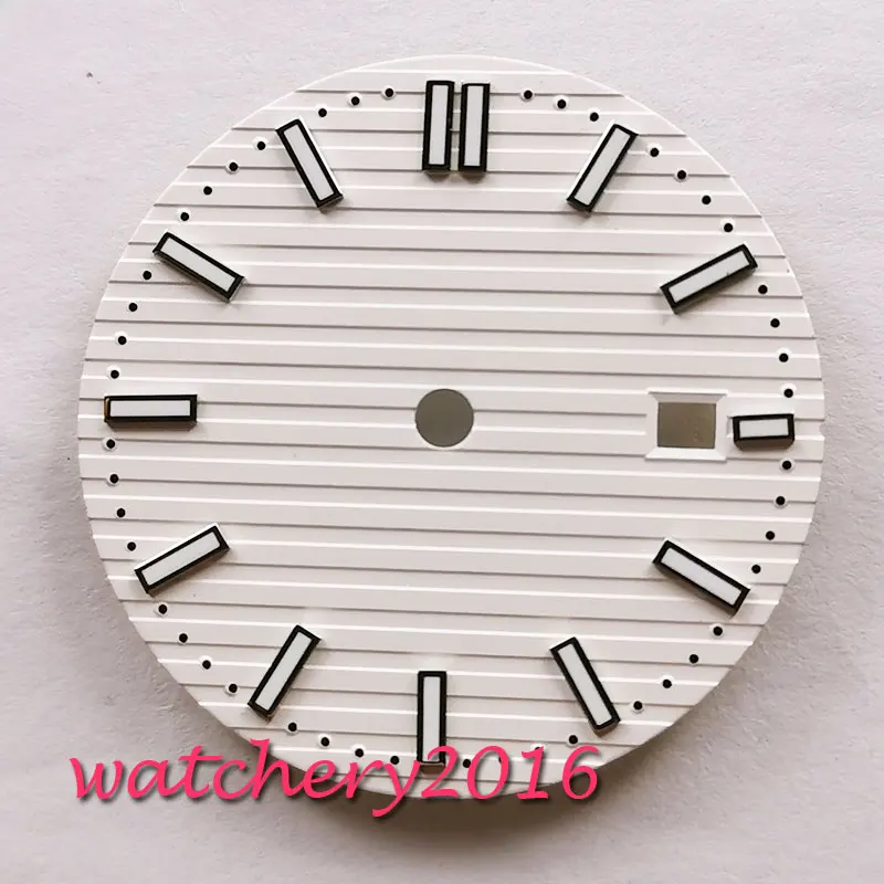 White Dial 31,7 мм часы стерильные циферблат подходит 2836 2824 2813 3804 Miyota 82 движения серии - Цвет: White Dial