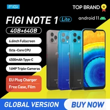 FIGI teléfono inteligente Note 1 Lite, móvil con Android 11, 4G, ocho núcleos, 4GB, 64GB, cámara Triple de 16MP, 4500mAh, versión Global (3)