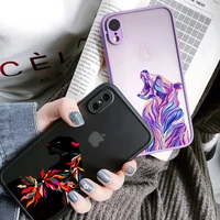 colorful leopard flower phone case for iphone 13 12 11 pro max for iphone 6s 7 8 plus se 2020 x xs max xr hard translucent cover