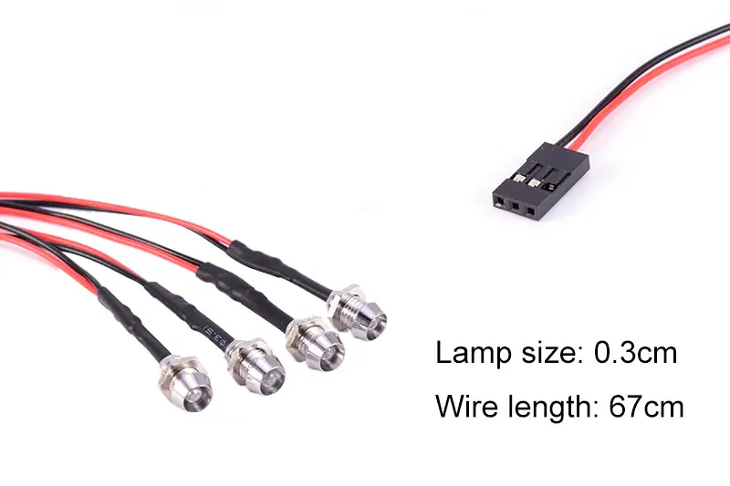 RC модель дрейфа автомобиля 2 шт 5 мм красный и белые фары светодиодные головного