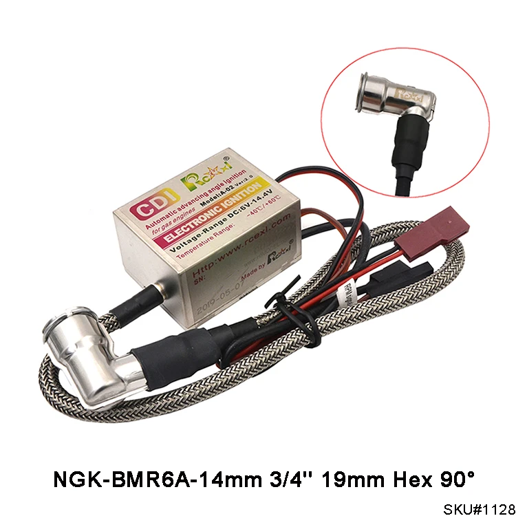 Rcexl однозажигание CDI NGK BMR6A 14mm 3/4 'ཏ мм шестигранный 90 градусов для