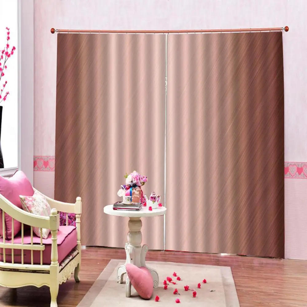

High quality custom 3d curtain fabric Solid color 3D Window Curtain print Luxury Blackout For Living Room