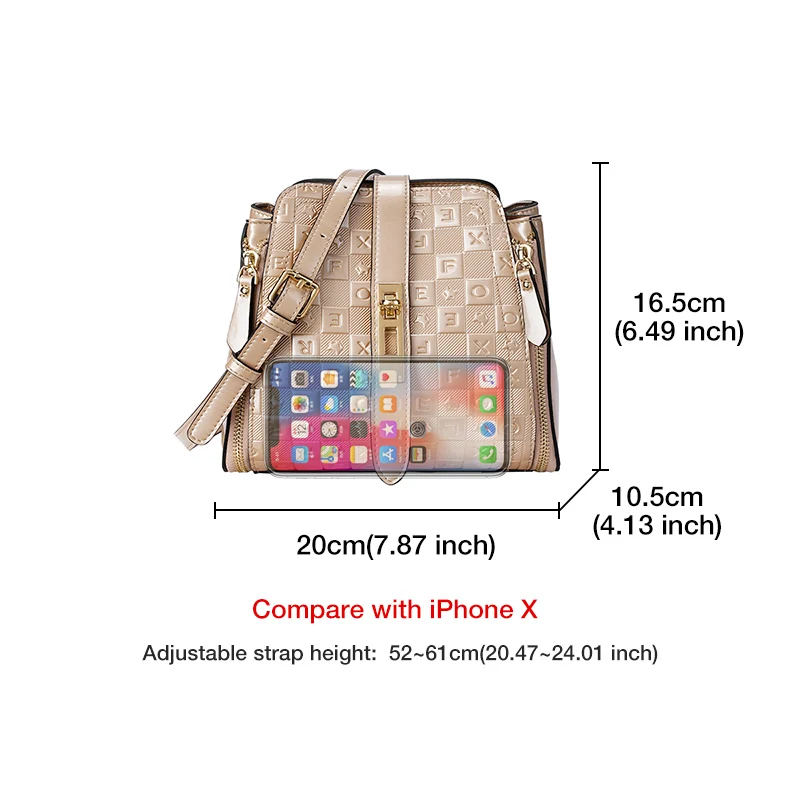 Шикарная сумка-мессенджер FOXER для женщин сумки на плечо с логотипом бренда из ПВХ