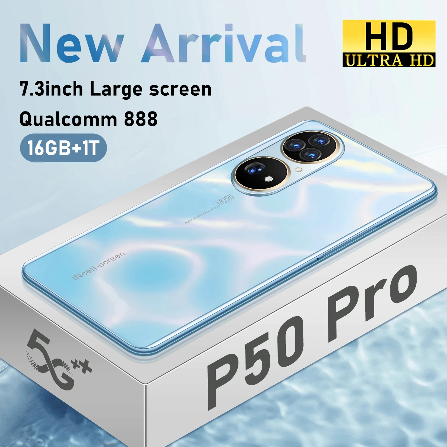 

Global Version Huawei P50 Pro 7.3Inch Smartphone 16+1024GB 6800mAh 36+64MP Unlocked Android 12.0 4G LTE 5G Network Mobile phone