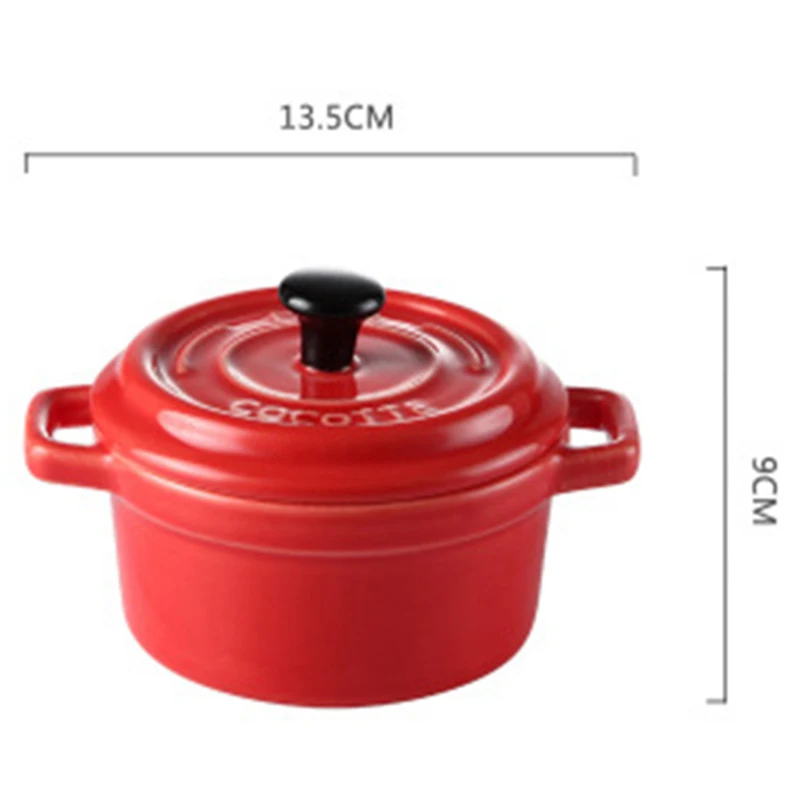 Скандинавские керамические миски для супа с ручкой крышкой выпечки десерт