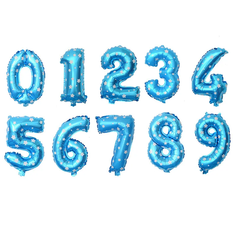 Lote de 50 globos de aluminio de 16 pulgadas, globos digitales de oro rosa y plata para fiesta de cumplea&ntilde;os, decoraci&oacute;n de boda, suministros para baby shower, venta al por mayor-1