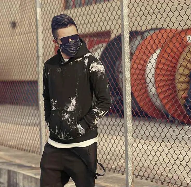 Осенняя мужская толстовка с капюшоном уличная одежда модная длинными рукавами и