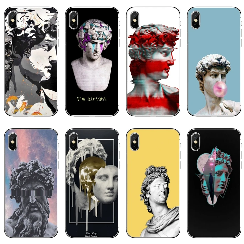 Альтернативная статуя Дэвида искусство Мягкий силиконовый чехол для телефона