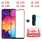 Защитное стекло 2-в-1 для Samsung Galaxy A50 A 50, пленка для экрана камеры Samsung A40, A70, A30, A20, A10, закаленное стекло