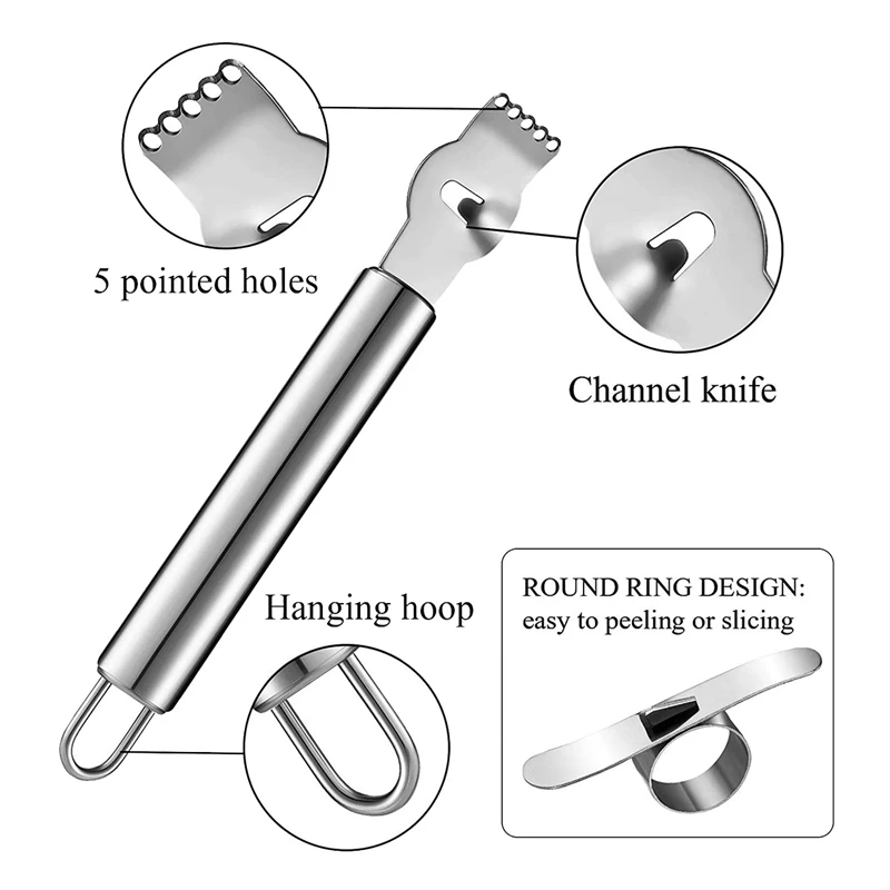 4 шт лимонно-терка Zester из нержавеющей стали круглое кольцо Оранжевый Овощечистка