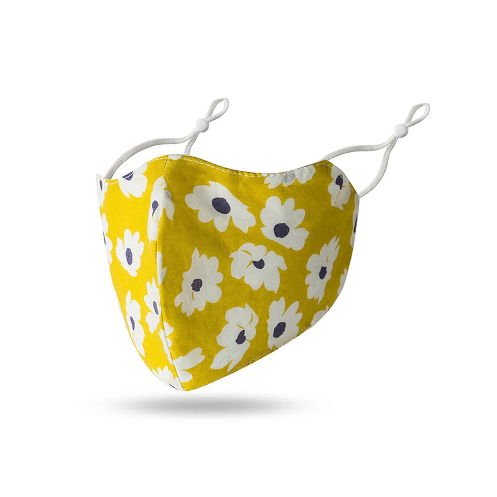 Маски для лица Многоразовые моющиеся шарфы женщин и мужчин унисекс с цветочным