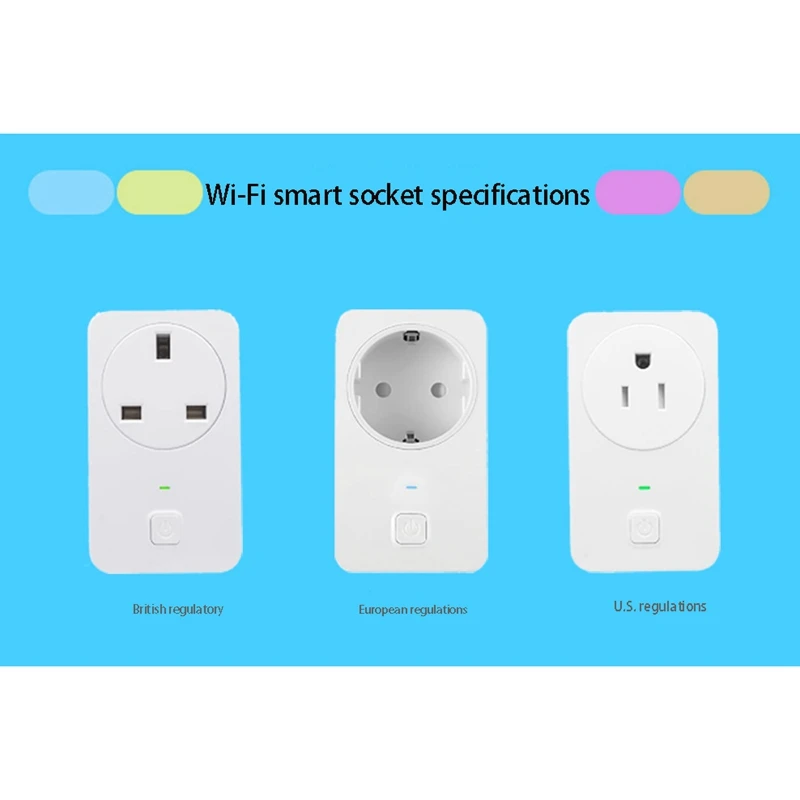 

Wireless Wifi Smart Socket Mobile Phone APP Remote Timing Remote Control Switch Suitable for Amazon Alexa