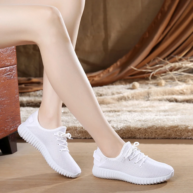 

Women Casual Shoes Summer 2021 White Mesh Candy Colors Flats Shoes Women Fashion Breathable Soft Women Sneakers