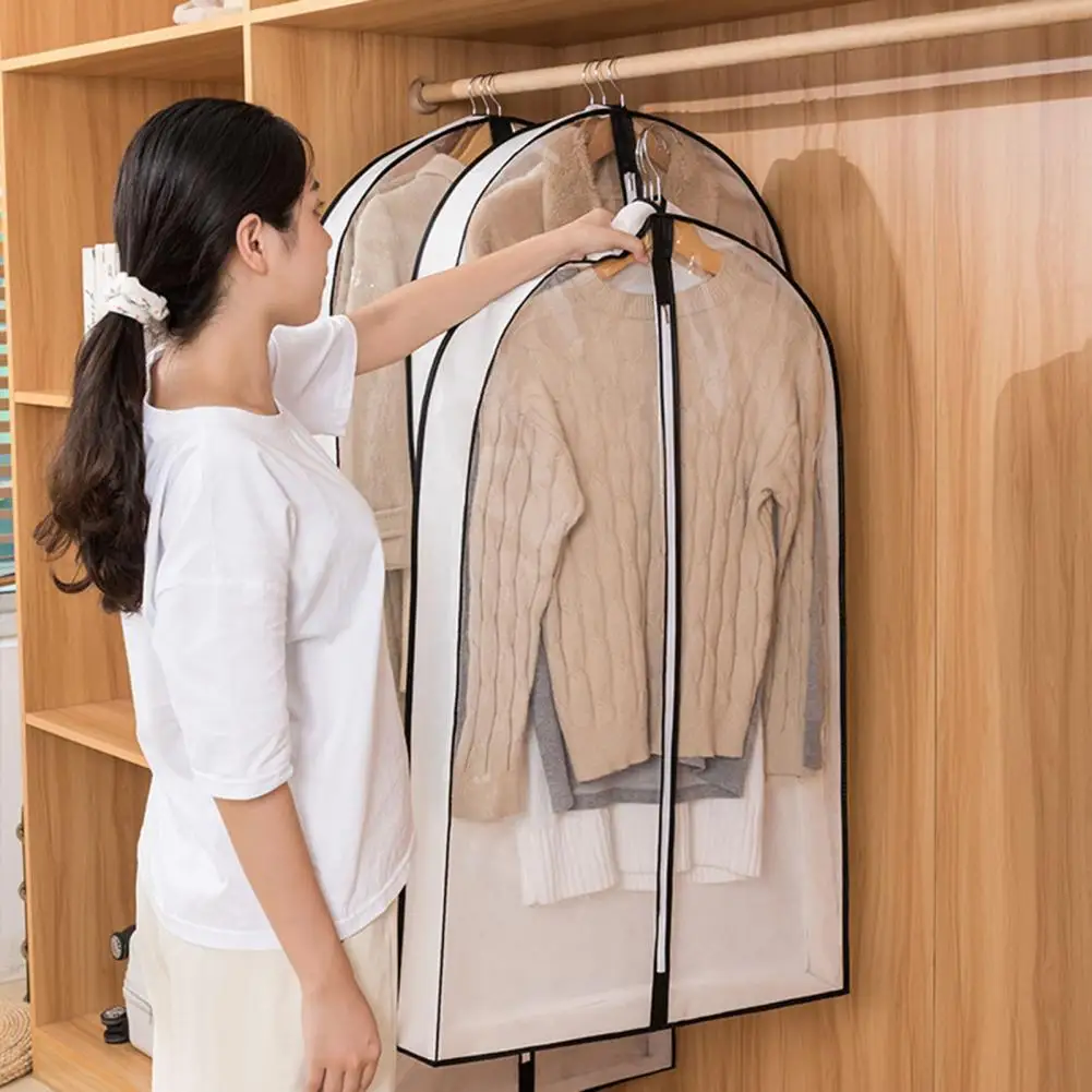 

Garment Cover Useful Hanging Garment Cover Anti-Wrinkle Portable Storage Bag