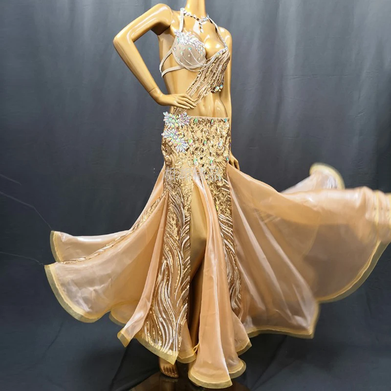 Юбка для сцены взрослых и женщин Великолепная юбка комплект из 3 предметов ручной