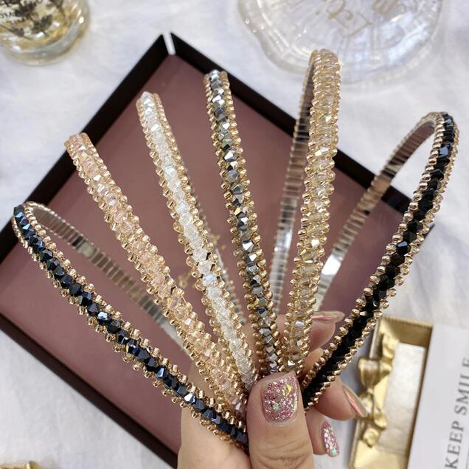 Проли Новый модный ободок с стразами для женщин, свежий, на вечеринку и путешествия, аксессуары для волос высокого качества, ручная работа, оптовая продажа